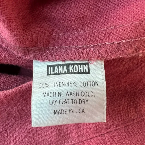 Ilana Kohn Linen Cotton Wide Leg Pants | Size 8 | Made in USA - Picture 6 of 6